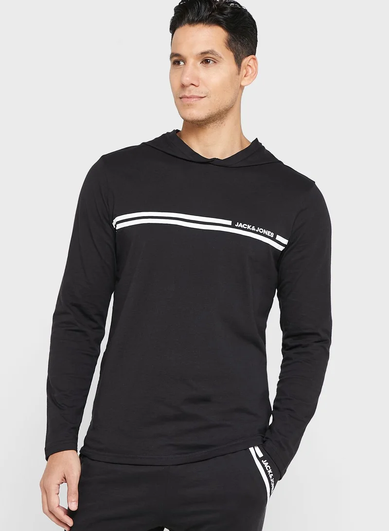 JACK & JONES Slogan Print Hoodie