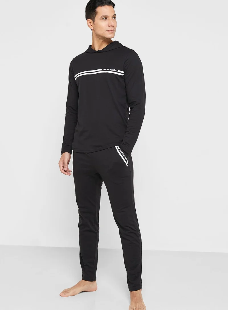 JACK & JONES Slogan Print Hoodie