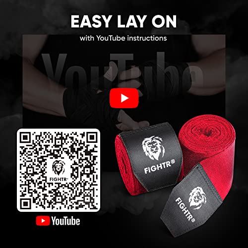 FIGHTR® Boxing Handwraps 160 inches semi-Elastic Hand Wraps with Thumb Loop for Boxing, MMA, Muay Thai & Martial Arts - Image 4