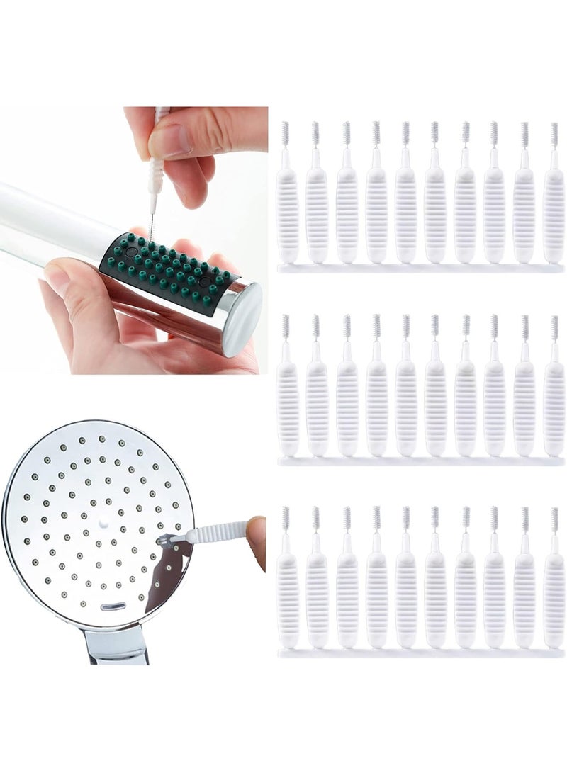 30 Pieces Tiny Brushes for Cleaning Shower Head, Shower Head Nozzle Cleaner Tool Unclogging Small Holes, Cleaning Brushes Picks for Home and Kitchen - Image 1