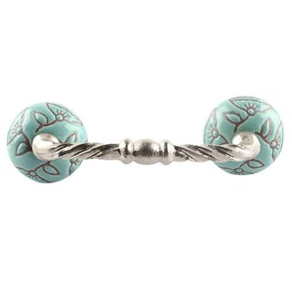 IndianShelf 1 Pack Ceramic Green Drawer Pulls T Bar Vintage Kitchen Cabinet Handles Silver Hardware 4 Hole to Hole Dresser Door Handle BH637CK1384 - pzsku/Z310F5987FF498F347910Z/45/1745821496/e5470969-c449-4a10-be01-c75b0a0f7018