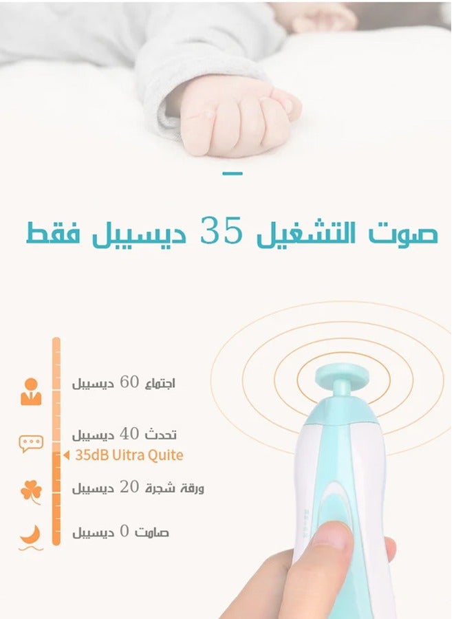 6-In-1 Electric Nail File, Trimmer Tool Kit With LED Light For Children, Different Grinding And Polishing Heads For Newborn - 7 pieces, 0 Months + - Image 2