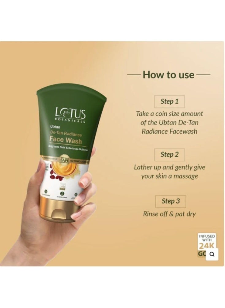 لوتس بوتنيكال مجموعة "لوتس بوتانيكالز أوبتان" (Lotus Botanicals Ubtan) المكونة من قطعتين: غسول للوجه لإزالة التصبغات (100 جم) + قناع للوجه والجسم (200 جم). - Image 3