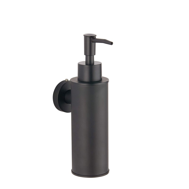 BGL Soap Dispenser Stainless Stee Black Round 304 Wall Mount Liquid and Soap Dispenser for Kitchen and Bathroom