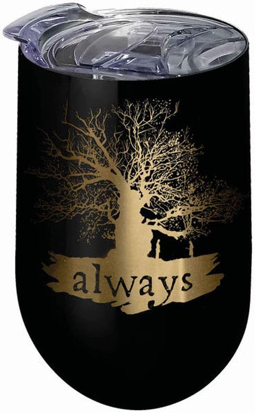Spoontiques Harry Potter Always Stainless Wine Tumbler Black 1 Count Pack of 1 - Image 1