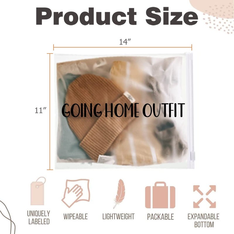 Agromusk 15 Pack Hospital Bags for Labor and Delivery,11 x 14 Inch Maternity Hospital Bag Essentials for Mommy Dad Newborn Baby,Diaper Bag Organizing Pouches Pre Packed Bag First Time New Mom Must Haves - Image 3