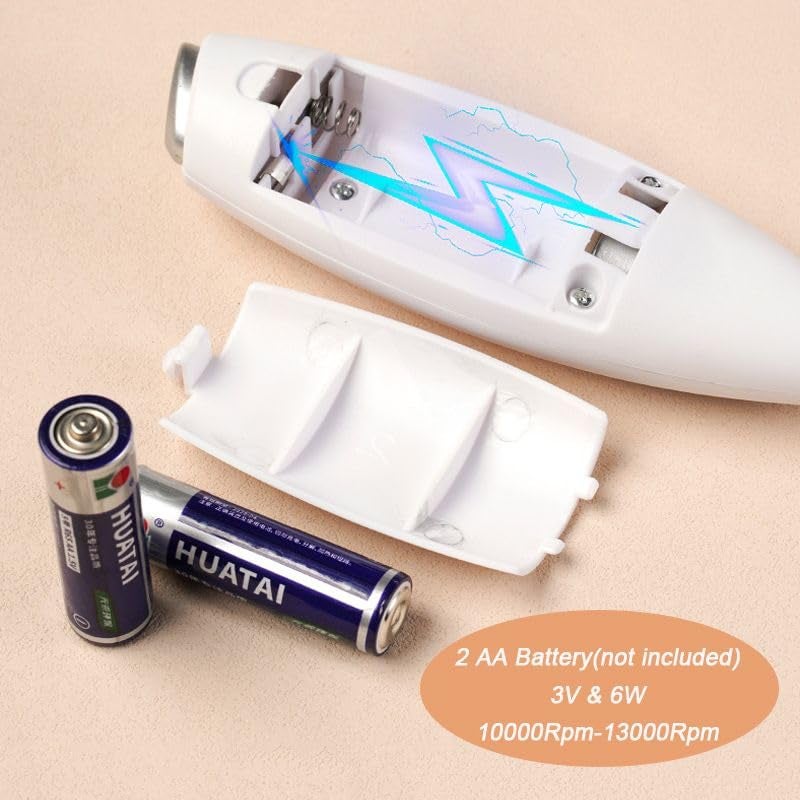 SHARK WAVE Electric Milk Frother with Double Stainless Steel Whisk, Battery Operated, One-Touch Operation, White (White) - Image 2