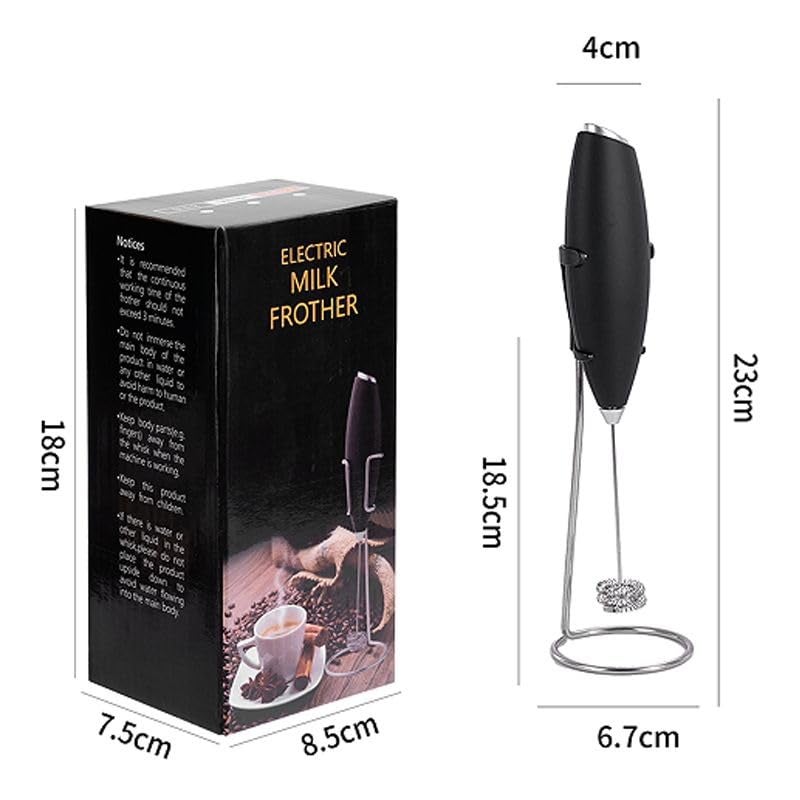 SHARK WAVE Electric Milk Frother with Double Stainless Steel Whisk, Battery Operated, One-Touch Operation, White (White) - Image 3