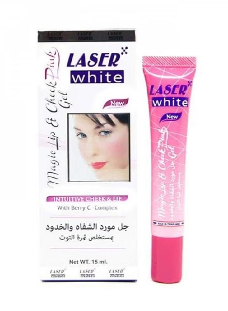 laser white Lip and cheek tint gel with raspberry extract, 15 ml