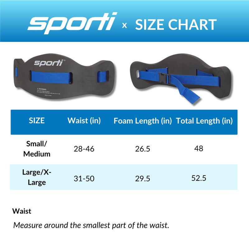 Sporti Fitness Swim Float Jog Belt - Black - L/XL - Image 5