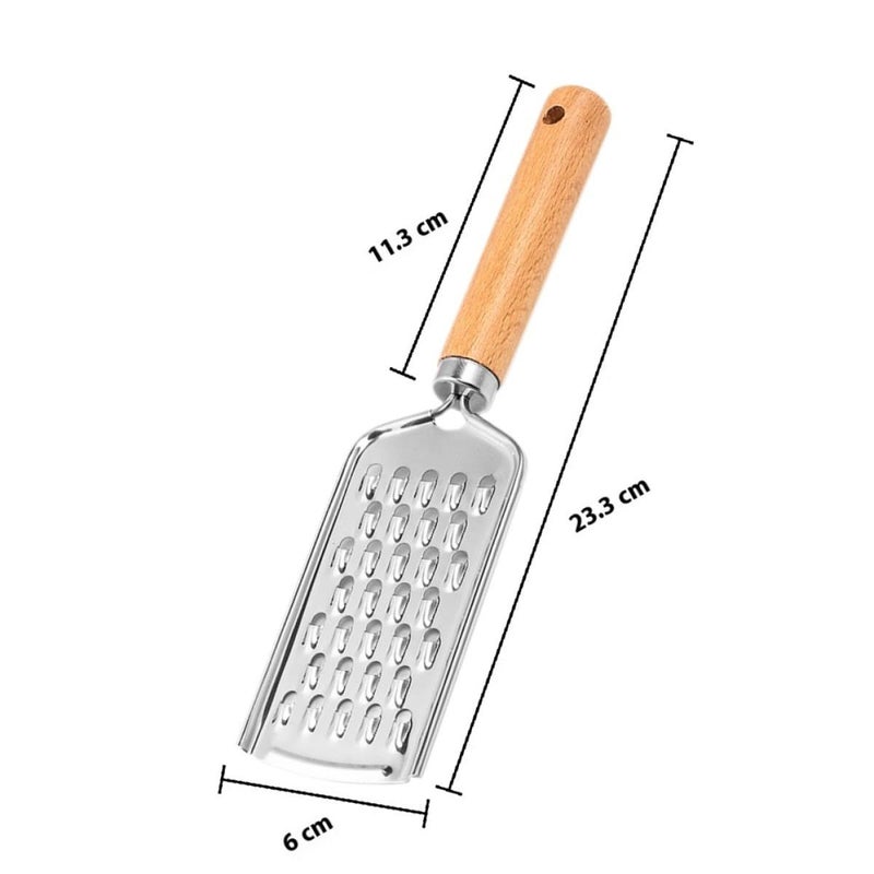 3pcs Stainless Steel Kitchen Graters With Wooden Handles For Vegetable Cheese Slicing Shredding - Image 3