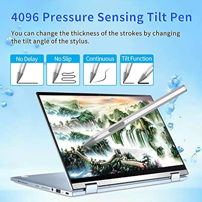 rayihni STYLUS PEN FOR ASUS TRANSFORMER/MINI/ASUS ZENBOOK FLIP/PRO/ASUS VIVOBOOK FLIP/PRO/DUO/ASUS NOTEBOOK, RECHARGEABLE MPP 2.0 TILT ACTIVE PEN WITH 4096 PRESSURE SENSITIVITY, PALM REJECTION,SILVER - Image 2