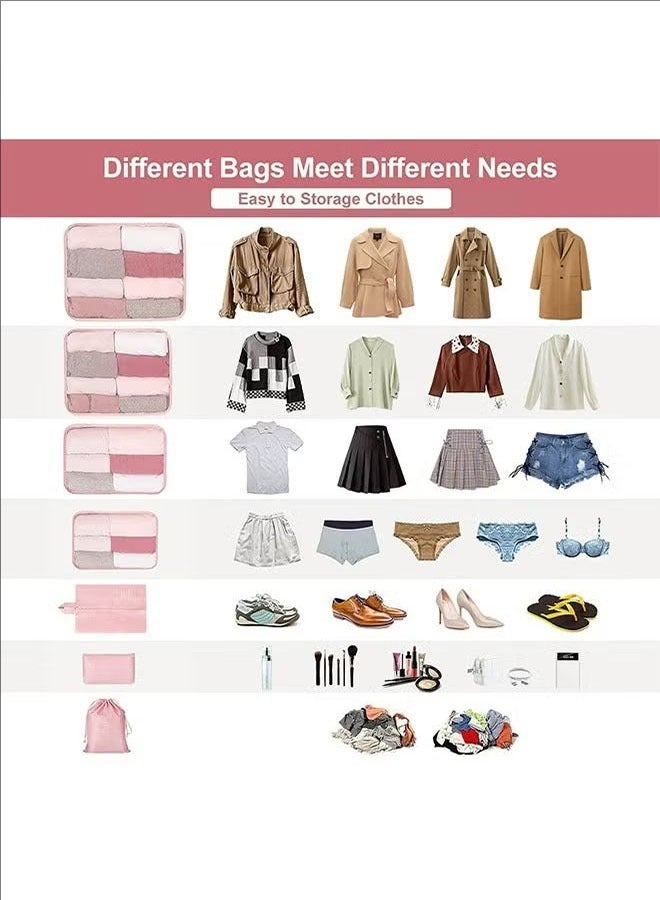 بلومنغ تايم سبعة أكياس تخزين السفر ، أكياس قابلة للطي ، غسل ، ماكياج ، الملابس ، الأحذية ، أكياس التخزين الرقمية ، الرباط الأمتعة ، حقائب السفر - Image 4