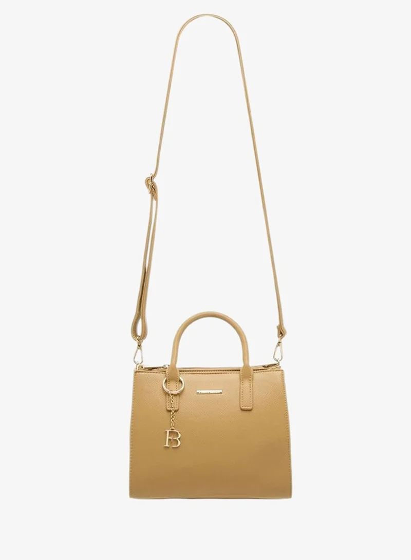 Flora Bella By Shoexpress BEIGE Solid Tote Bag with Double Handle for Women | Best Price UAE