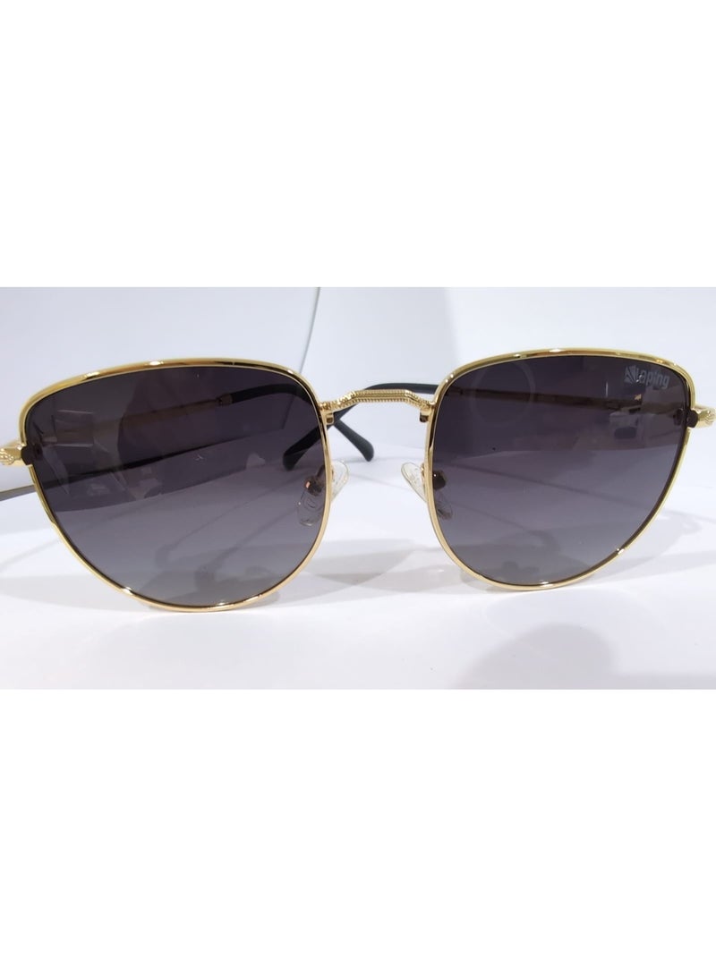 Aping AP KSJ2137 C2 Gold Square Sunglasses 52mm Smoke Lens