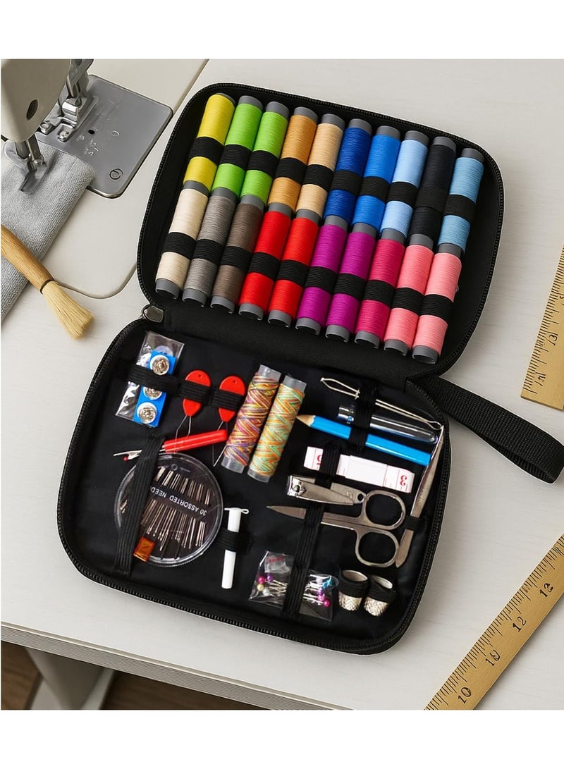 Sewing Kit for Adults and Kids, Package Of 98 Pieces Sewing Supplies and Accessories Includes Multi ColorThreads, with Scissors, Measuring Tape, Needles for Home, Travel, Emergency - Image 5