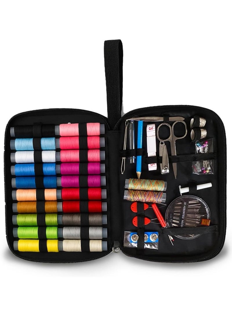 Sewing Kit for Adults and Kids, Package Of 98 Pieces Sewing Supplies and Accessories Includes Multi ColorThreads, with Scissors, Measuring Tape, Needles for Home, Travel, Emergency - Image 3