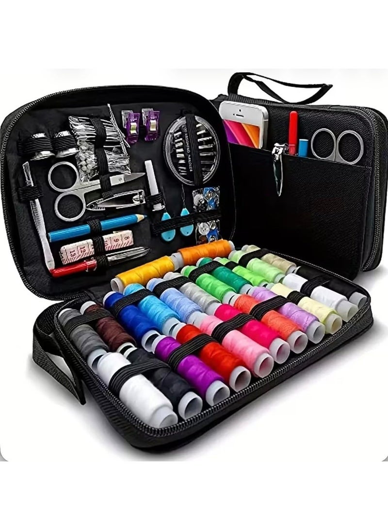 Sewing Kit for Adults and Kids, Package Of 98 Pieces Sewing Supplies and Accessories Includes Multi ColorThreads, with Scissors, Measuring Tape, Needles for Home, Travel, Emergency - Image 1