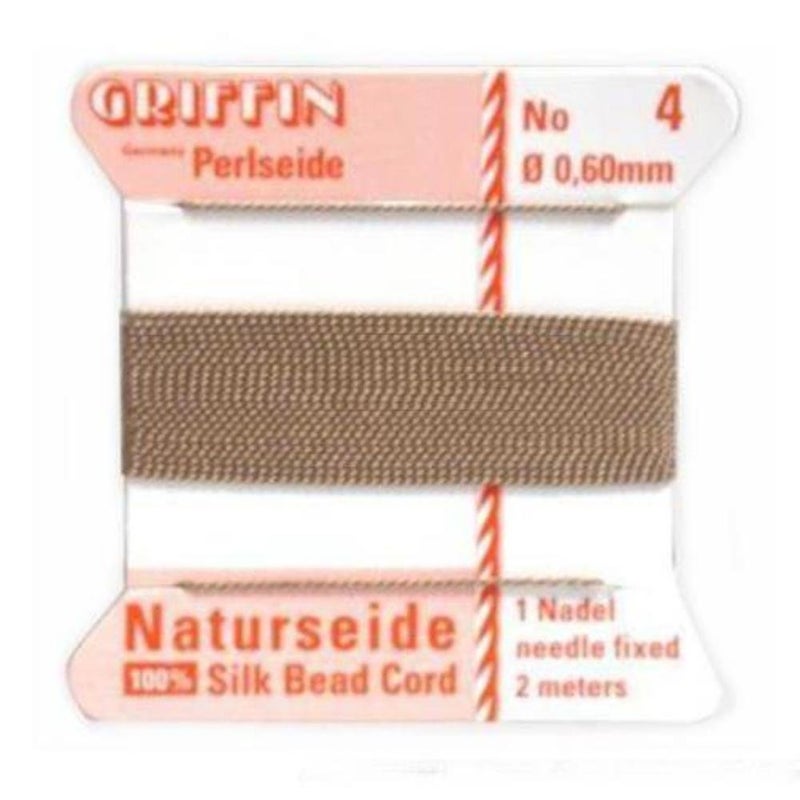 Griffin Silk Cord Needle Size 4 Beige