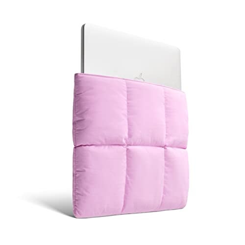 Comfyable Puffy Laptop Sleeve 13 Inch 14 Inch, Quilted Puffer Laptop Carrying Case, Pillow Case Compatible with MacBook Air M4 2025 M3 M2 M1, MacBook Pro M5 M4 Pro/Max, Lavender Pink - Image 2
