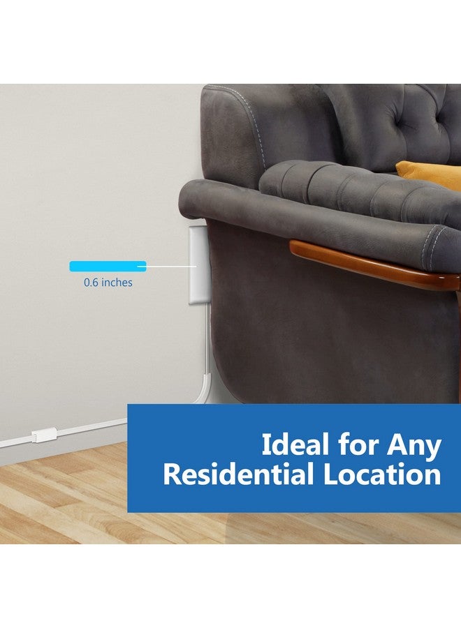 LIDER Flat-Face Outlet Extender with 3 Receptacles, Ultra-Thin Wall Plate Plug with Cord Extender and 3-Outlet Power Strip, 8ft Cord, LWE8-315-W, ETL-Listed, White - Image 3