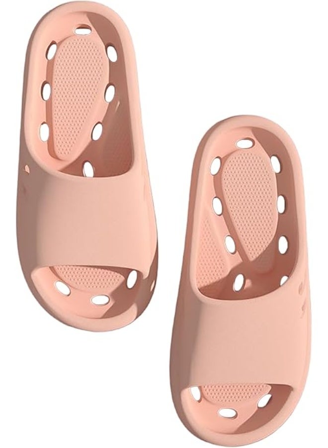 حذاء المرأة حمام داخلي حذاء دش حذاء المرأة بيت حذاء سريع الجاف إيفا ضد الانزلاق Sandals، حمام سباحة شاطئ في الهواء الطلق الأحذية ((38-39 الاتحاد الأوروبي) الوردي - Image 2
