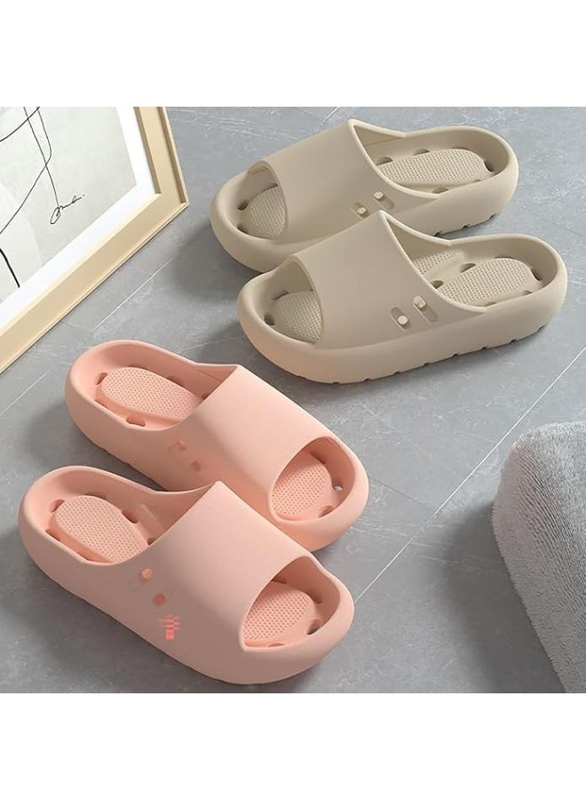 حذاء المرأة حمام داخلي حذاء دش حذاء المرأة بيت حذاء سريع الجاف إيفا ضد الانزلاق Sandals، حمام سباحة شاطئ في الهواء الطلق الأحذية ((38-39 الاتحاد الأوروبي) الوردي - Image 5