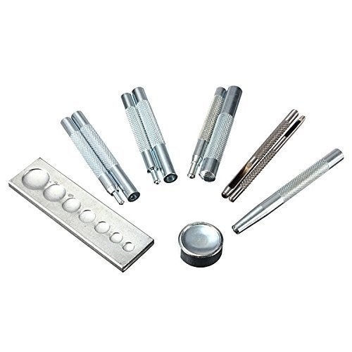 SKYZONAL DIY Leather Craft 11pcs Craft Tool Die Punch Snap kit Rivet Setter with Base for Punch Hole and Install Rivet Button - Image 4