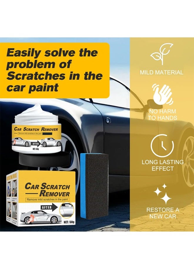 Polishing Compound Scratch Remover with Sponge, T-221a Polish and Scratch Remover for Vehicles, T-221a Scratch Remover for Vehicles, Rubbing Compound for Car Scratches
