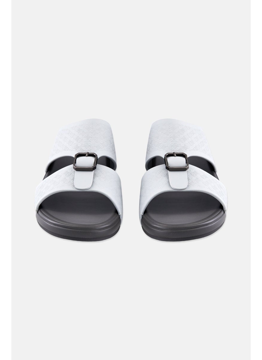 Algspar Men Slip On Arabic Sandals,Grey  - Image 4