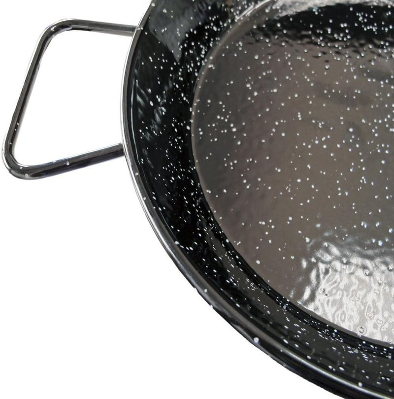 Garcima 40 cm Enamelled Steel Paella Pan with Two Handles - Image 2