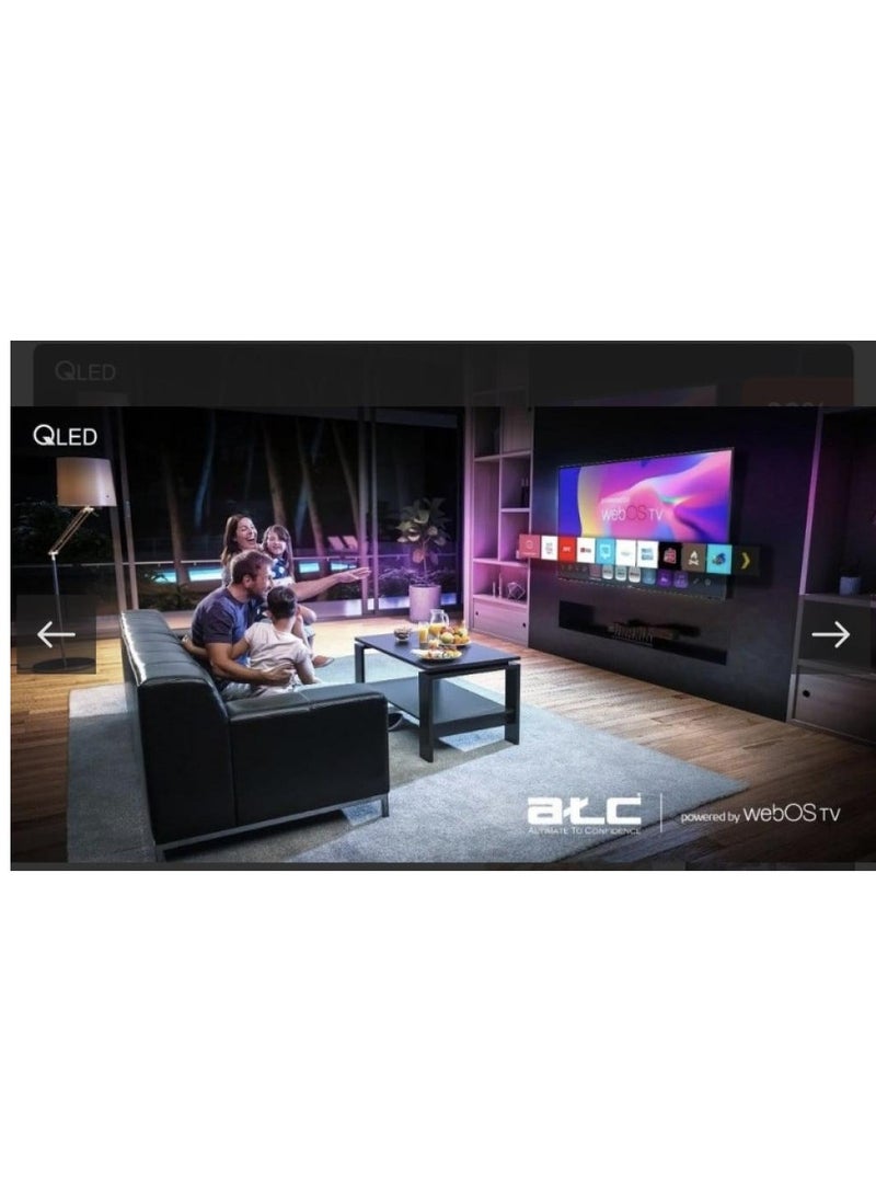 ايه تي سي تلفاز ATC الذكي بدون إطار بحجم 75 بوصة بدقة 4K Ultra HD مع WebOS، جهاز تحكم صوتي، نتفليكس/يوتيوب/شاهد، HDR+ ورؤية دولبي، صوت قوي، ضمان 3 سنوات – الطراز LD75UWBQ - Image 2