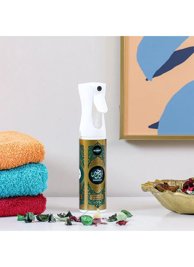 دانوب هوم Hamidi Luxury Air Freshener Zabarjad 320 ml Aromatic Fabric Spray Fragrant Room Spray Odor Eliminator For Home Office Living Room