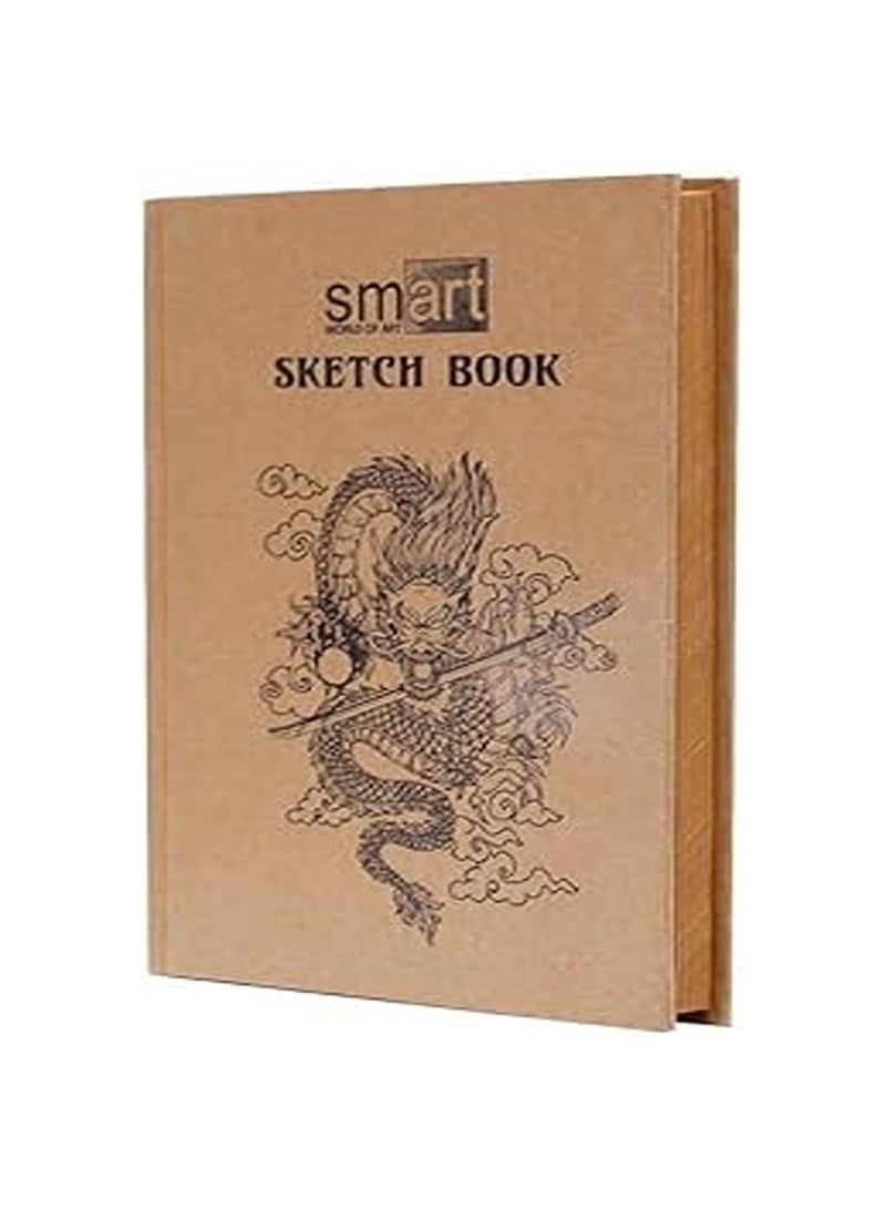 Smart Kraft Paper Sketch 100 Sheets 75 gm - Brown 17X23.5 A5 - Image 2