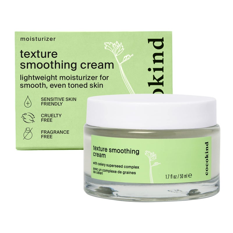 Cocokind Texture Smoothing Cream, Face Moisturizer with Squalane, Celery Seed and Cucumber, Face Lotion Moisturizer Face, Hydrating Face Cream - Image 1