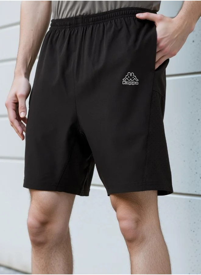 Kappa Kappa Logo Print Shorts with Mesh Accent