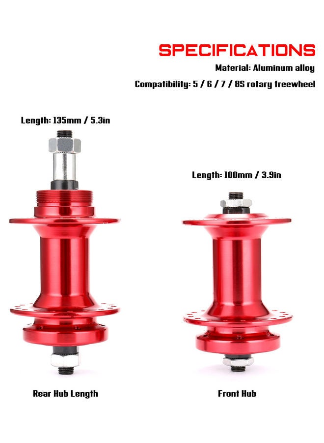 إسكدنيا طقم مكابح و محاور أمامية وخلفية للدراجة الجبلية مصنوع من سبيكة الألومنيوم مكون من محور أمامي وخلفي ب36 فتحة 0.717كيلوجرام - Image 4