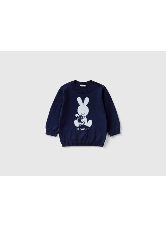 يونايتد كولورز أوف بينتيون Sweatshirt In Recycled Cotton Blend