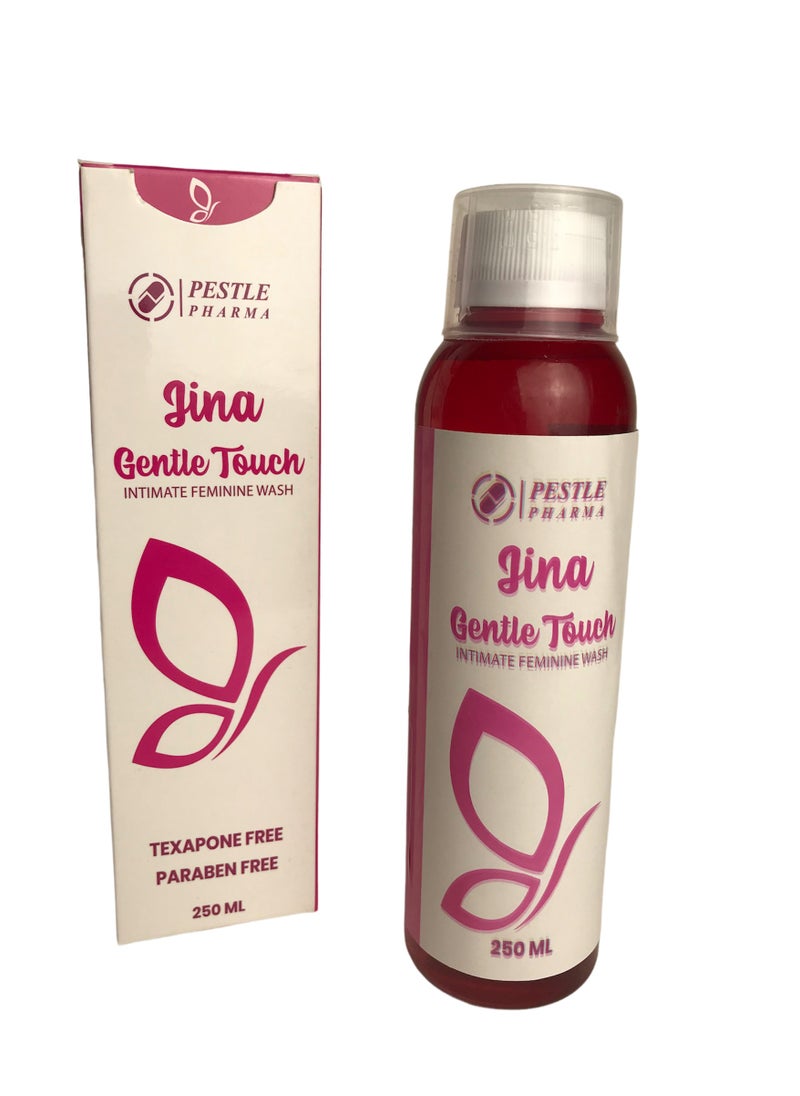 PESTLE PHARMA - Jina Gentle Touch Everyday Care Daily Intimate Wash – Feminine Hygiene Shower & Bath Gel Cleanser – pH Balanced, Soap Free Gel Formula with Natural Aloe Vera & chamomile– 250 ml (Pack of 1) - Image 1