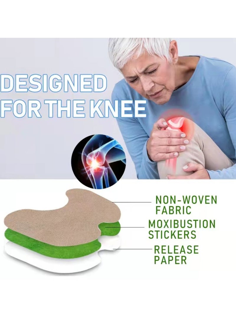 KanyeHB 12Pcs Knee Plaster Knee Pain Relief Patches Heat Patches for Knee Pain Relief Bone on Bone Herbal Plaster Pain Patches Relief Back Joint Neck Shoulder Wormwood Joint Pain Relief Knee Patches  - Image 5