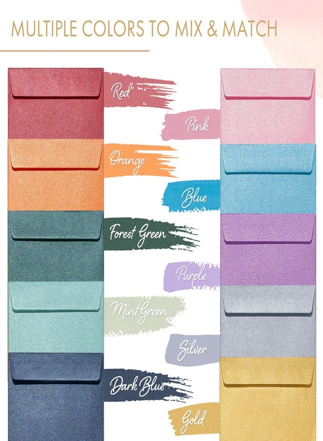 MATICAN Money Envelopes for Cash, 100-Count Colorful Envelopes for Cash Gifts, Saving Challenges, Coins, Checks, Seeds, Small Items, 3.5 x 6.5 Inches, Luxe Gleam Collection, 10 Colors - Image 3