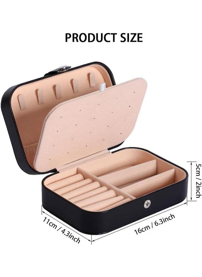 yongsheng Travel Jewelry Case Personalized Jewelry Box Jewelry Travel Organizer Small Jewelry Box for Women, Jewelry Travel Case Earring  - Image 4