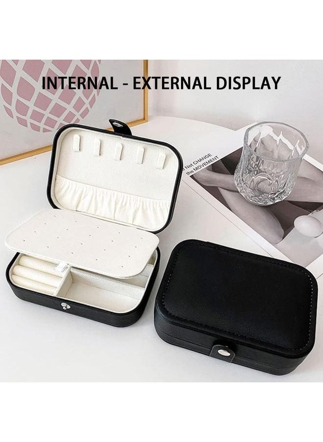 yongsheng Travel Jewelry Case Personalized Jewelry Box Jewelry Travel Organizer Small Jewelry Box for Women, Jewelry Travel Case Earring  - Image 2