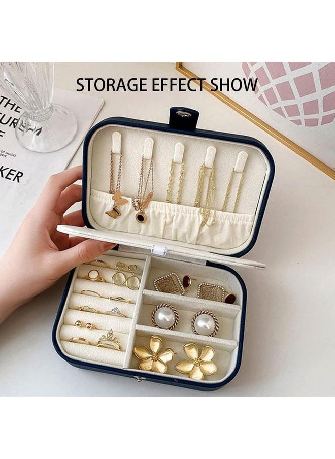 yongsheng Travel Jewelry Case Personalized Jewelry Box Jewelry Travel Organizer Small Jewelry Box for Women, Jewelry Travel Case Earring  - Image 5