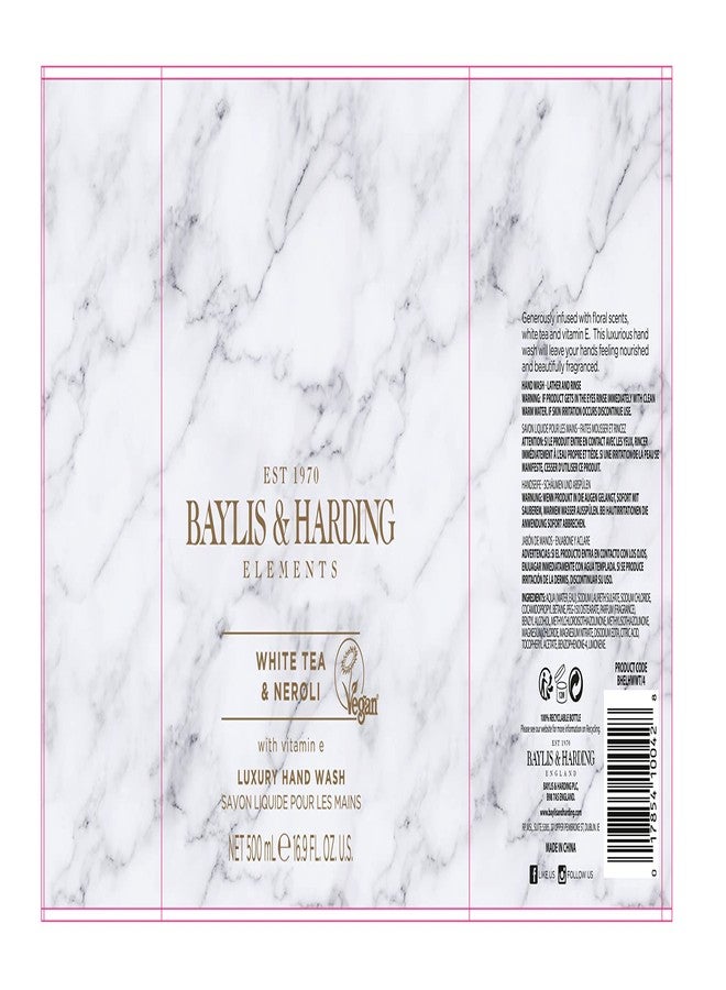 Baylis & Harding صابون يد سائل بايليس وهاردينغ مع موزع، عناصر، شاي أبيض ونيرولي، 16.9 أونصة/500 مل - Image 5