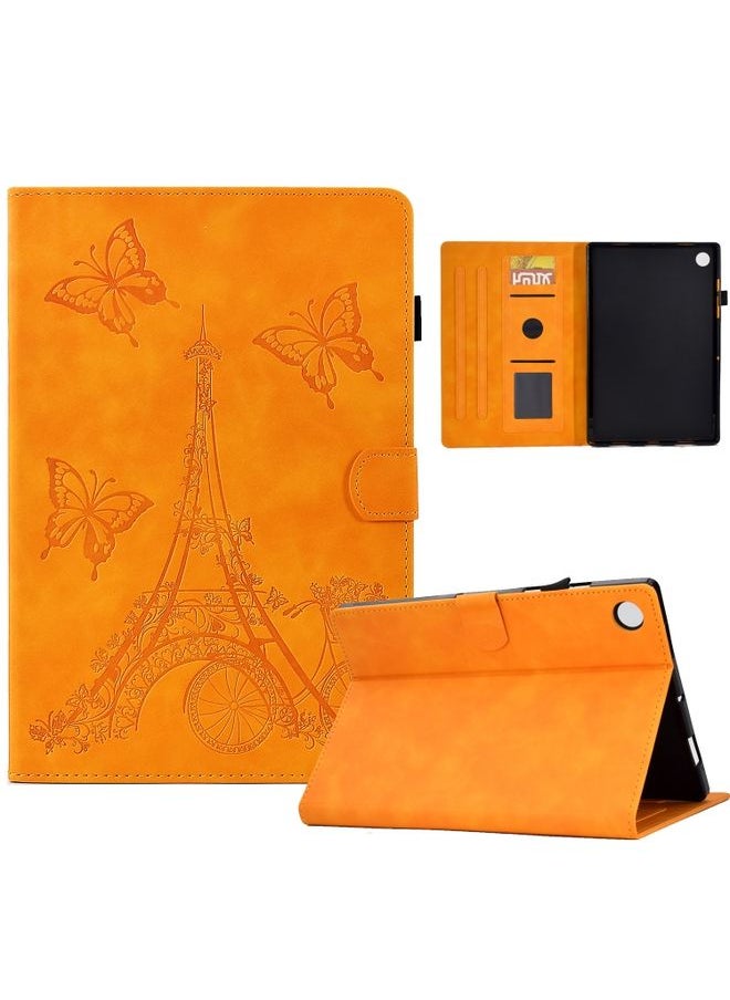 HuHa Case Cover For Huawei MatePad T 10s Tower Embossed Leather Tablet Case Khaki 