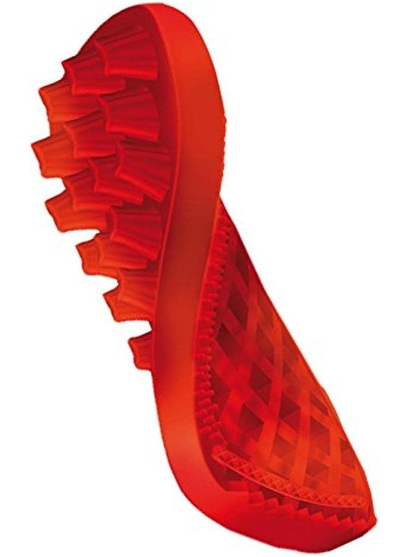 PETME Pet+Me Firm Silicone Brush for Longhair Dog(Red) - Image 1