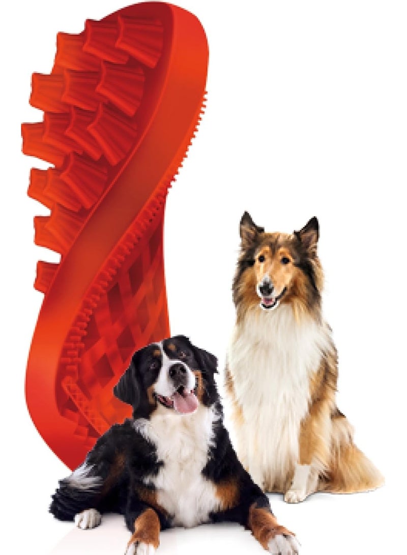 PETME Pet+Me Firm Silicone Brush for Longhair Dog(Red) - Image 3