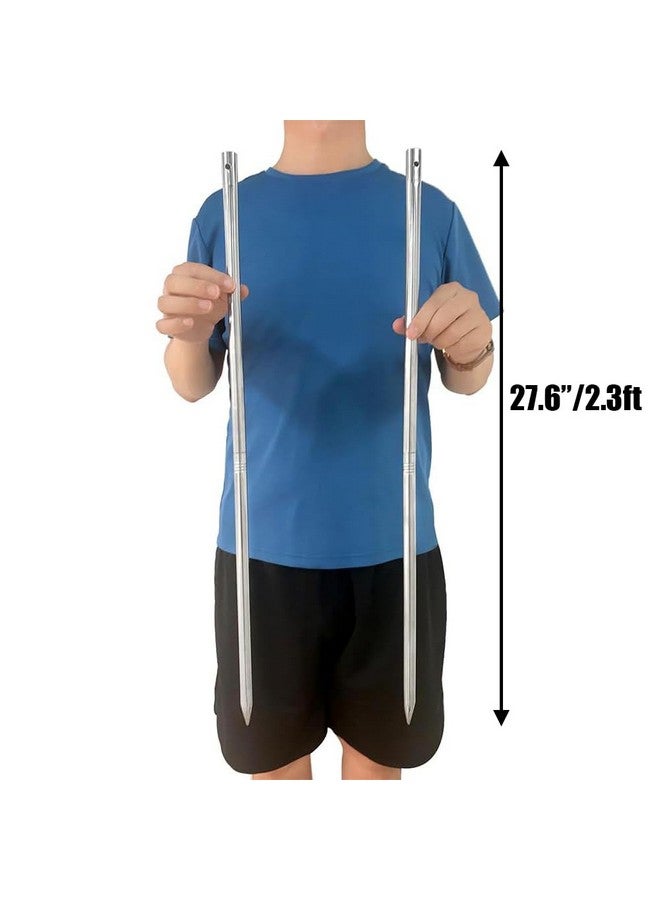 كيتشويت أوتاد معدنية مقاس 27.6 بوصة/2.3 قدم لعلامات الفناء، سمك 5/8 بوصة، مصنوعة من الفولاذ المقاوم للصدأ، مع أجزاء معدنية متضمنة - Image 5