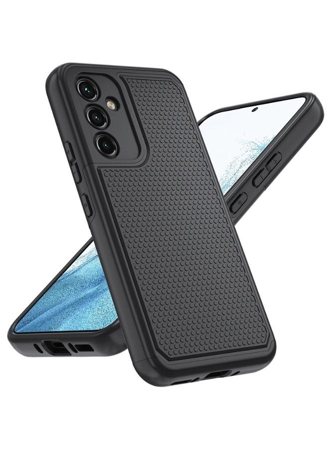 راجيد شيلد جراب Samsung Galaxy A54 5G ، جراب واقٍ من السيليكون بطبقة مزدوجة ومقاوم للصدمات بالكامل ، غطاء هاتف خلوي متين شديد التحمل ، ظهر ناعم ومقاوم للانزلاق لهاتف Samsung Galaxy A54 5G - أسود  - Image 1